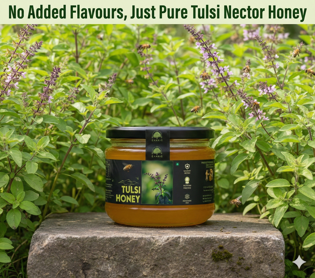 EKARIS.IN Organic Honey Jar Tulsi Flavored review by.......Miss Riya Gaur, Delhi