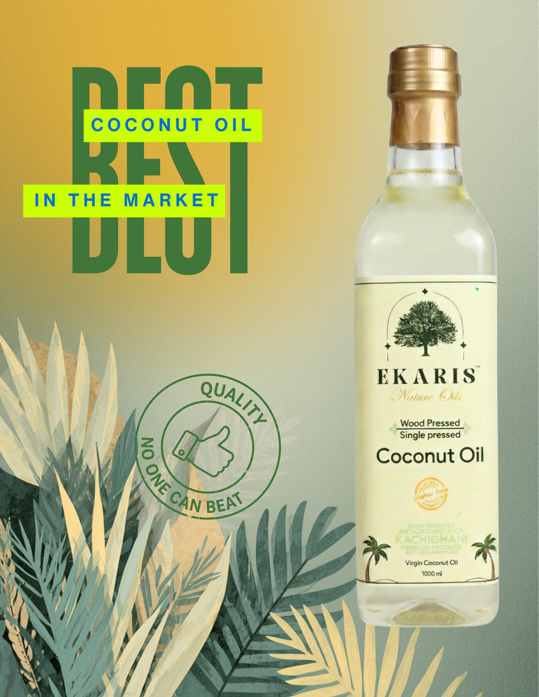 EKARIS.IN Wood Pressed Coconut Oil review by....... Mr. Gaurav Tripathi, Mumbai.