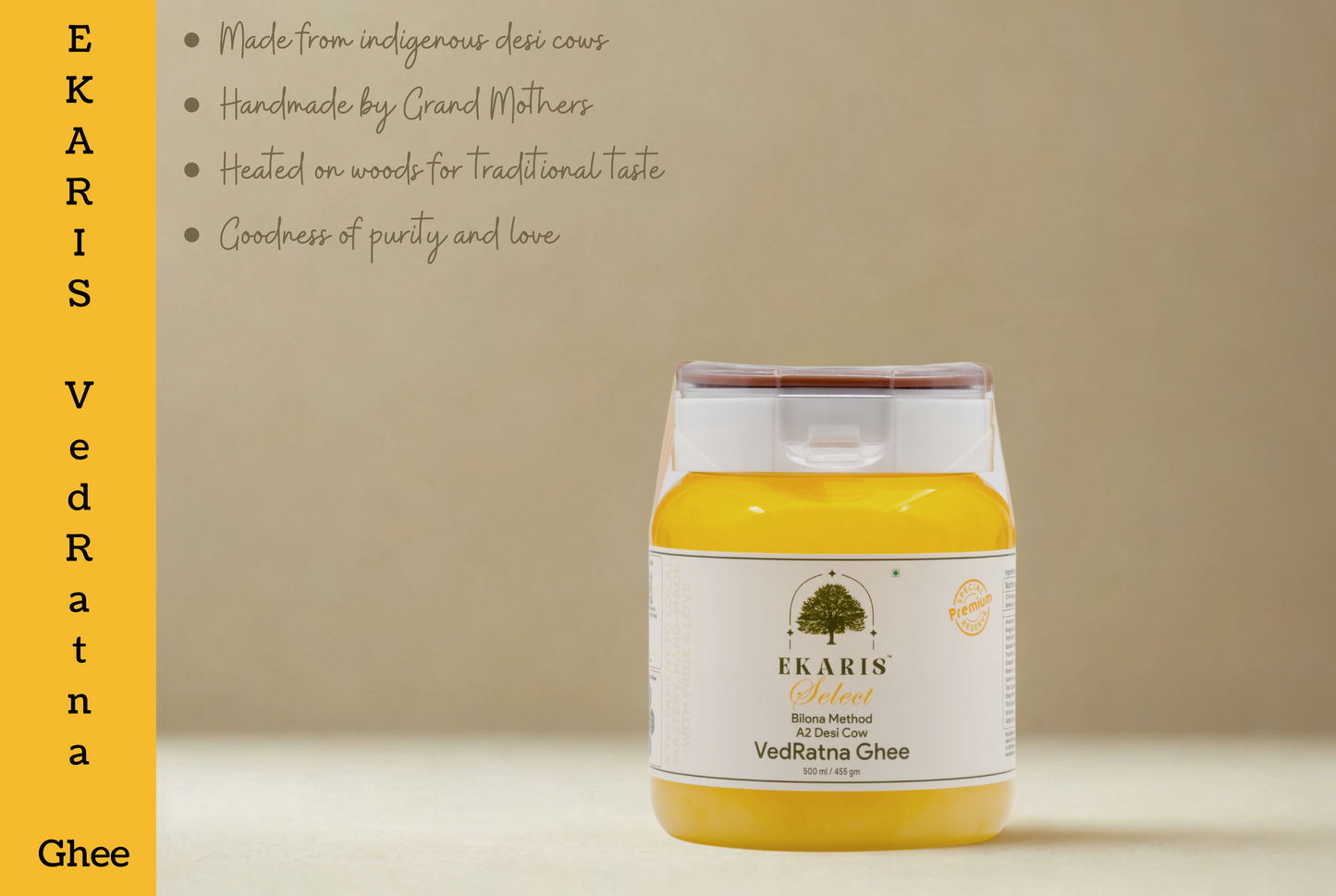 Ekaris Select VedRatna A2 Cow Ghee