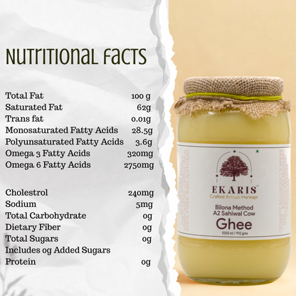 Ekaris A2 Sahiwal Cow Ghee
