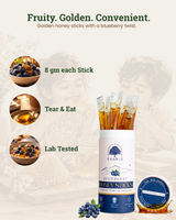 Organic Honey Sticks | Blueberry Flavored
