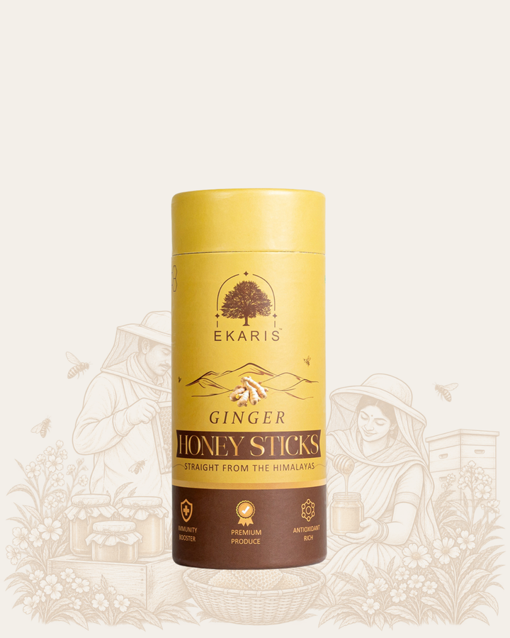 Organic Honey Sticks Ginger Flavor Pack