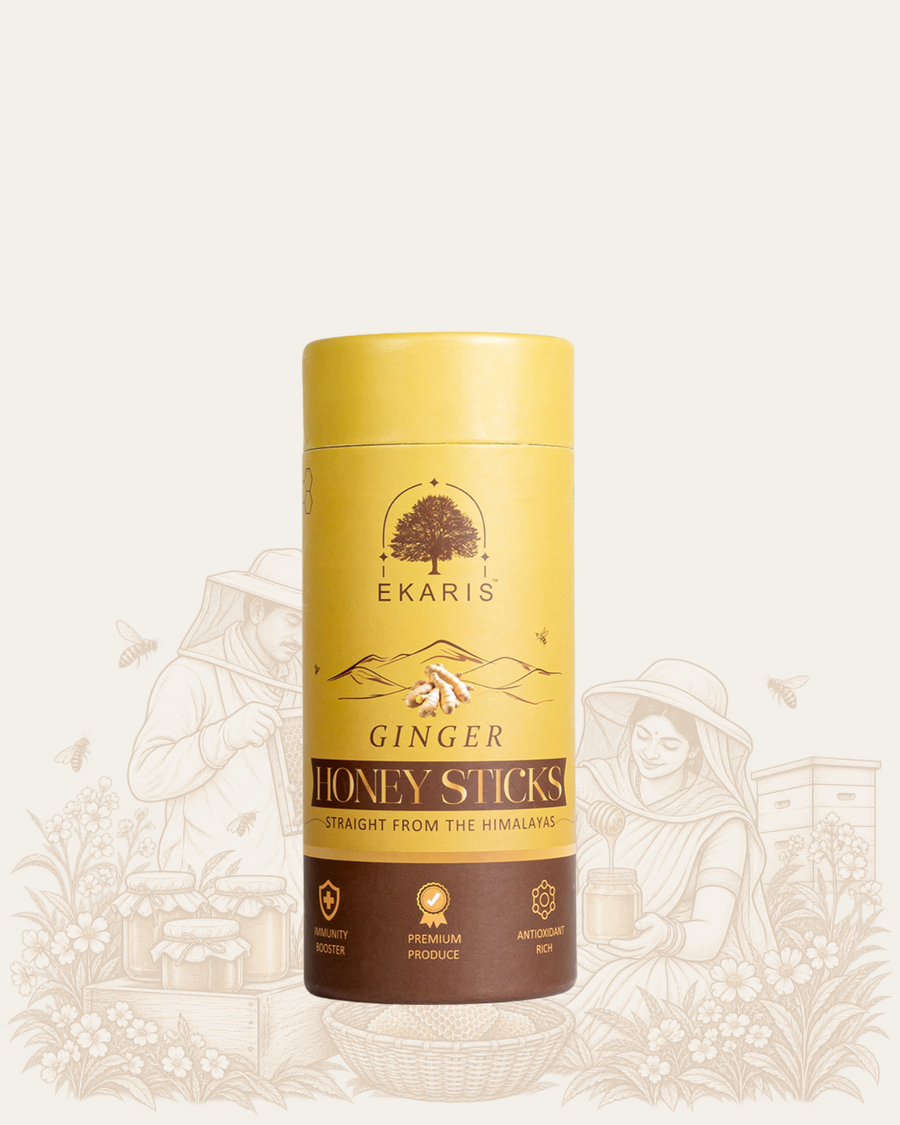 Organic Honey Sticks Ginger Flavor Pack