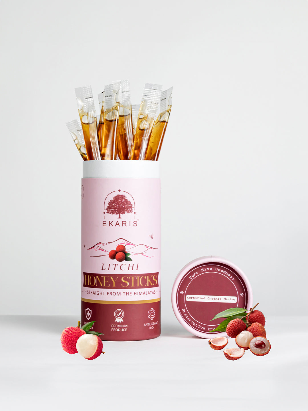 Organic Flavored Honey Sticks | Litchi
