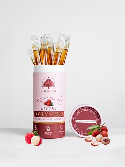 Organic Flavored Honey Sticks | Litchi
