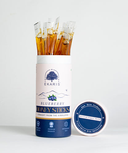 Organic Flavored Honey Sticks | Blueberry