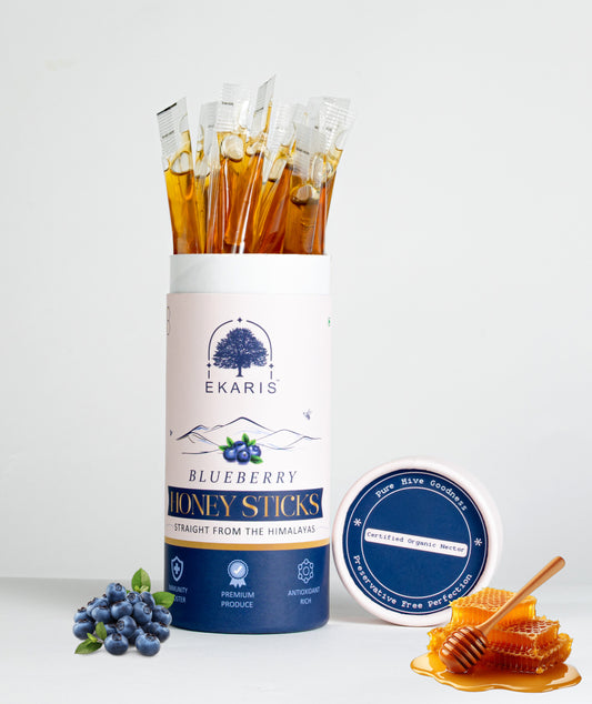 Organic Flavored Honey Sticks | Blueberry