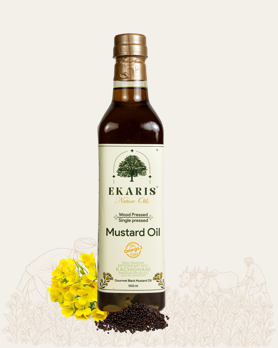 Wood Press Black Mustard Oil - 1 Ltr