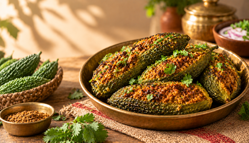 Punjabi Bharwa Karela - Ekaris Mustard Oil