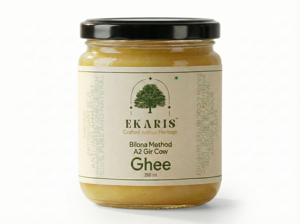 Ekaris A2 Gir Cow Ghee 200ml Bilona Method Gujarat - Best A2 Cow Ghee in India