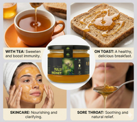 Best Honey in India - Ekaris Tulsi Honey Uses With Tea Toast Skincare Nourishing Sore Throat Natural Relief