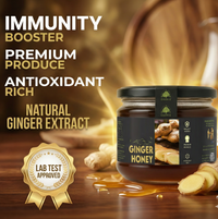 Best Pure Honey in India - Ekaris Ginger Honey Immunity Booster Antioxidant Rich Natural Ginger Extract Lab Test Approved