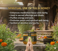 Best Pure Honey in India - Ekaris Tulsi Honey Spiritual Use Meditation Sacred Rituals Purity Devotion