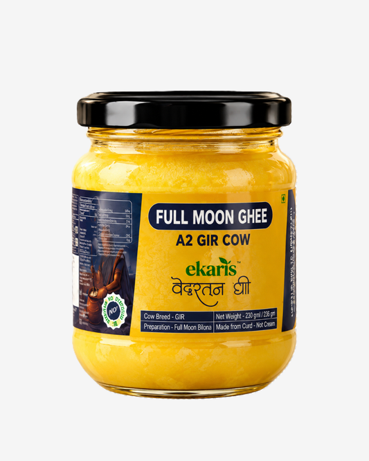 Ekaris Full Moon A2 Cow Ghee - 1 Ltr (500ml x 2)