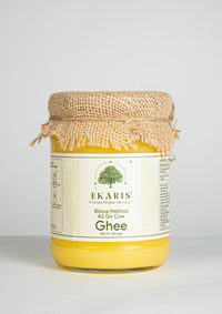 Best A2 Cow Ghee in India - Ekaris Bilona Method A2 GIR Cow Ghee 500ml Jar Pure Natural Gujarat