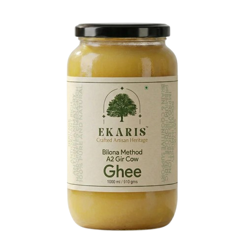 EKARIS Bilona A2 Sahiwal Cow Ghee Glass Jar