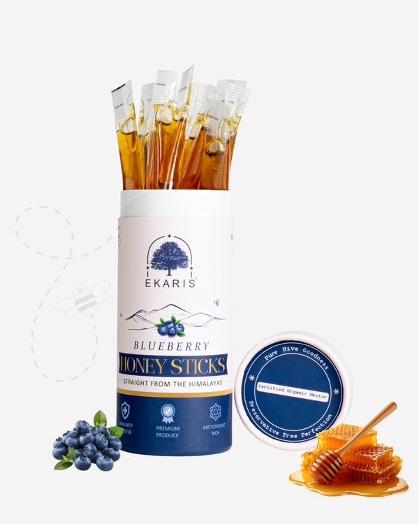 Ekaris Blueberry Honey Sticks – Straight From The Himalayas, Certified Organic Nectar, Immunity Booster & Antioxidant Rich

