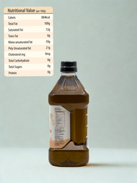 Best Cold Pressed Black Mustard Oil in India - Nutritional Value 884Kcal Zero Cholesterol