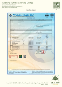 Ekaris Groundnut Oil lab test report by ATLASpec Labs LLP NABL certified nationally and internationally approved testing laboratory