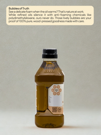 Ekaris Pure Wood-Pressed Oil Bubbles of Truth – 100% Pure Natural Oil with No Anti-Foaming Chemicals, Proof of Purity

