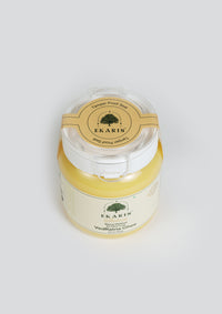 Top view of Ekaris Select VedRatna Bilona Method A2 Desi Cow Ghee container with tamper proof