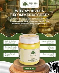 Ekaris VedRatna A2 Cow Ghee Ayurveda Recommended Bilona Method Lab Tested Digestion Vitality - Best A2 Cow Ghee in India