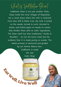 Ekaris VedRatna A2 Desi Cow Ghee What is VedRatna Vedic Method Rajasthan Gir Rathi Cow - Best A2 Cow Ghee in India 