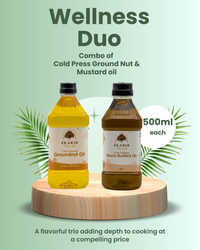 Ekaris Wellness Combo – Cold-Pressed Groundnut & Black Mustard Oil 500ml Each Product 
