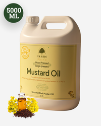 Ekaris Wood Pressed Black Mustard Oil 5000ml 5 Litre - Best Mustard Oil Brand in India