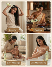 Ekaris Wood Pressed Coconut Oil Benefits Pesticide Free - Best Wood Pressed Coconut Oil in India