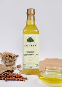 Ekaris wood pressed groundnut oil pure kachi ghani oil