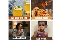Pure Honey Brands India - Ekaris Ginger Honey Uses Pair with Tea Replace Sugar Soothes Throat Kids Love It